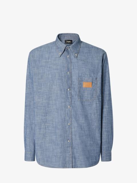 FENDI Shirt Light blue chambray shirt