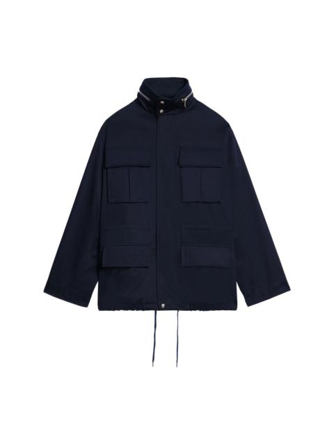 zip-up pocket-detail jacket