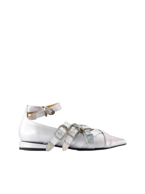 TOGA PULLA buckle-strap pointed ballet flats