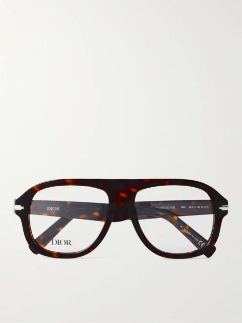 Dior Blacksuit Tortoiseshell Acetate and Silver-Tone Aviator-Style Optical Glasses