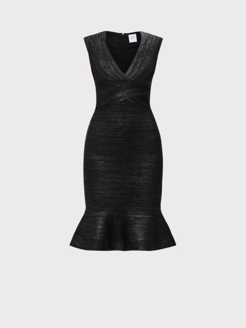 HERVE LEGER THE METALLIC SOPHIE DRESS