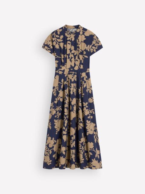 BODEN Grown On Sleeve Midi Dress-French Navy, Bouquet Breeze