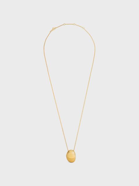 CELINE Formes Abstraites Peeble Necklace in Brass with Gold Finish