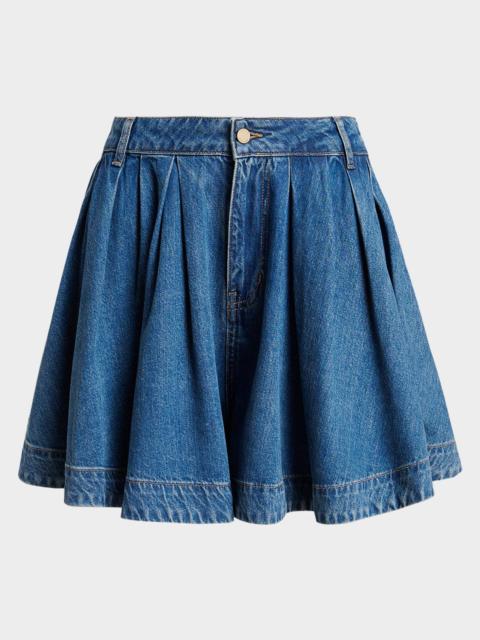 ESSENTIEL ANTWERP Flared Denim Mini Skirt