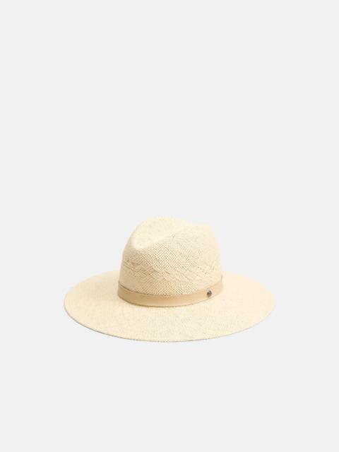 Vince Herringbone-Weave Straw Panama Hat