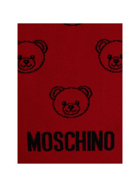 Moschino Teddy-print scarf