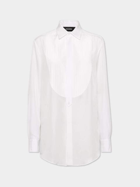 DSQUARED2 SILK DEAN NIGHT MAXI SHIRT