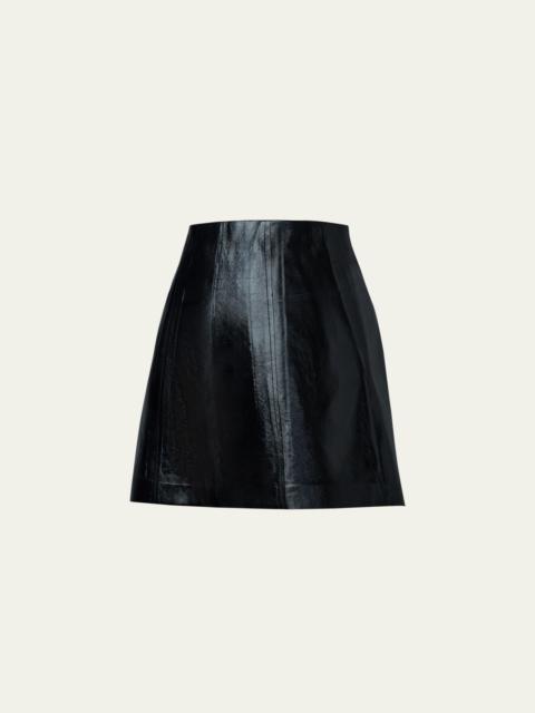 MACKAGE Dava Paneled Patent Leather Shorts