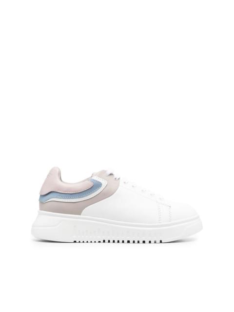 EMPORIO ARMANI embossed-logo low-top sneakers