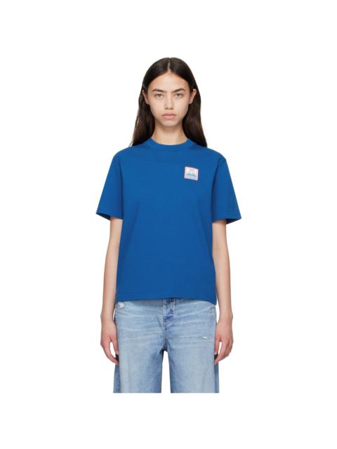 CASABLANCA Blue Mount Fuji Rubber Patch T-shirt