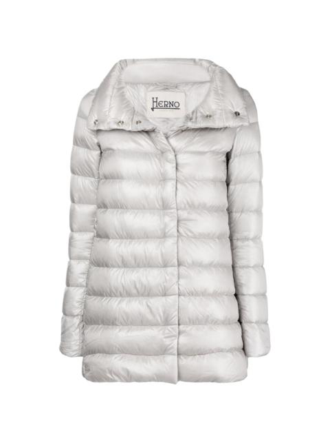 zipped padded coat