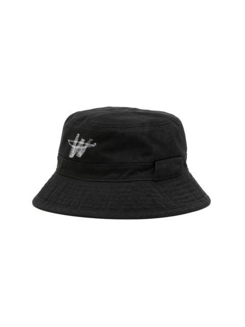 logo-print cotton bucket hat