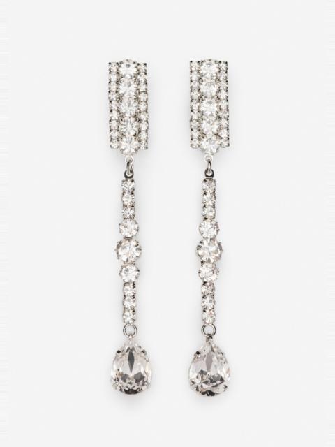 MAGDA BUTRYM Crystal drop earrings in silver