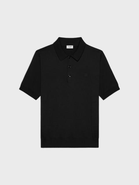 CELINE POLO SWEATER IN FINE SILK AND COTTON