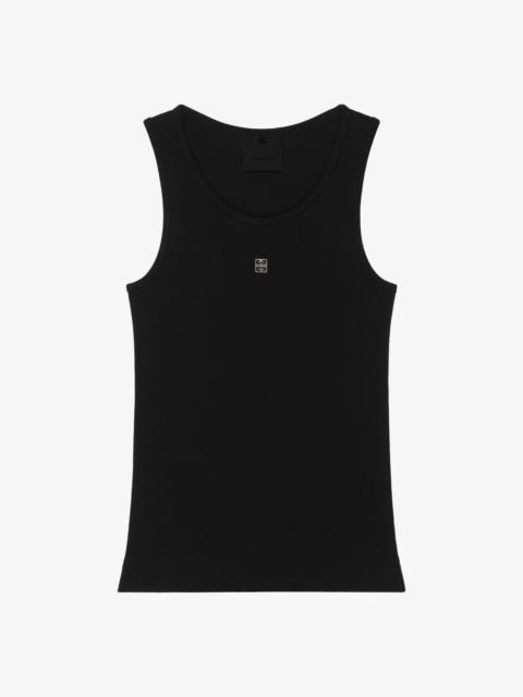 Givenchy SLIM FIT TANK TOP IN COTTON WITH 4G DETAIL