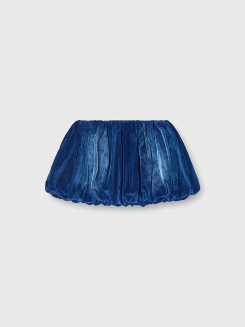Diesel SHORT BUBBLE SKIRT IN VELVET DENIM