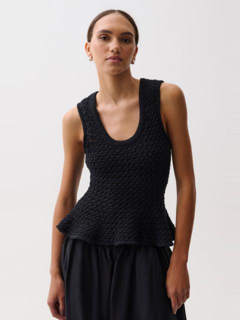 PISTOLA ANNA PEPLUM SWEATER - BLACK