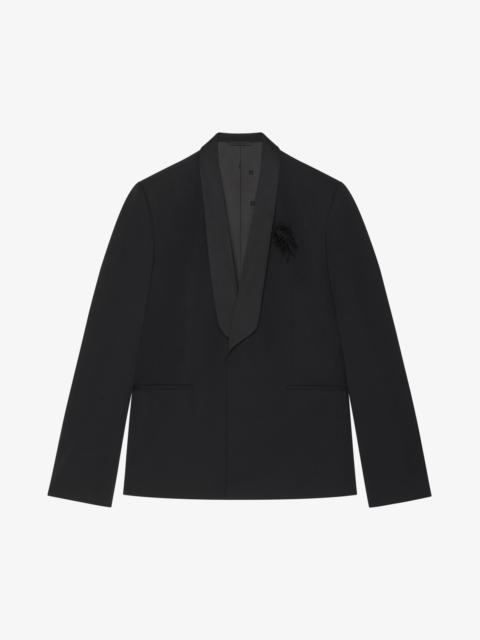 JACKET IN WOOL WITH SATIN SHAWL LAPEL