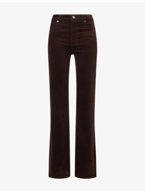 FRAME The Corduroy Reboot Flared Stretch-Cotton Trousers