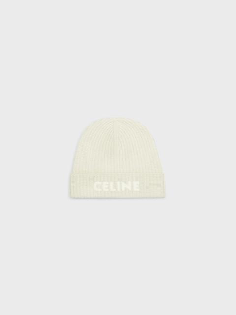 celine beanie in ribbed wool