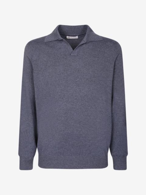 Brunello Cucinelli spread-collar knitted sweater