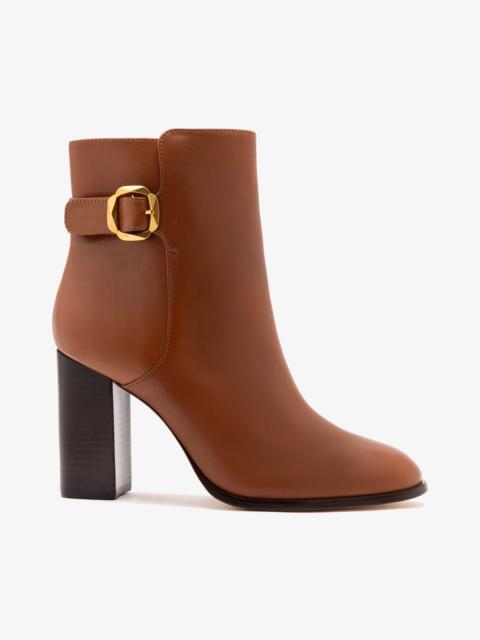 Larroudé Alicia Low Boot Caramel Leather