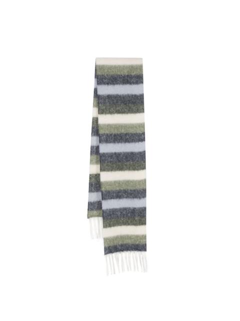striped alpaca-wool-blend scarf