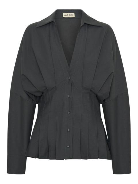 NICHOLAS Reggie pleated shirt