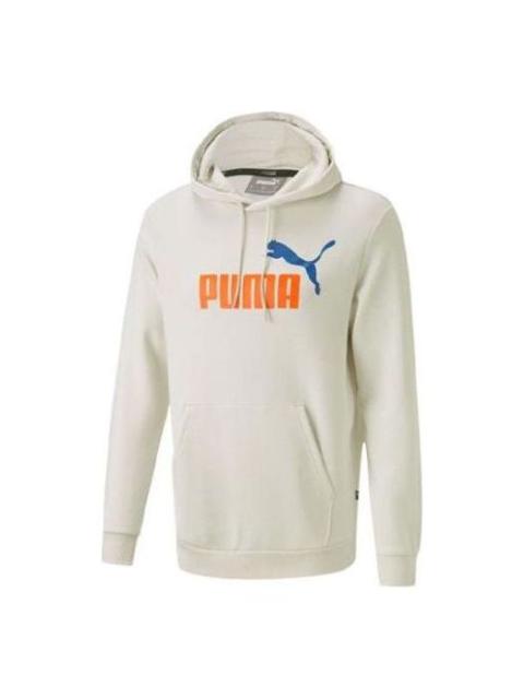 PUMA Sportswear Logo Hoodie 'white Orange Blue' 599051-55