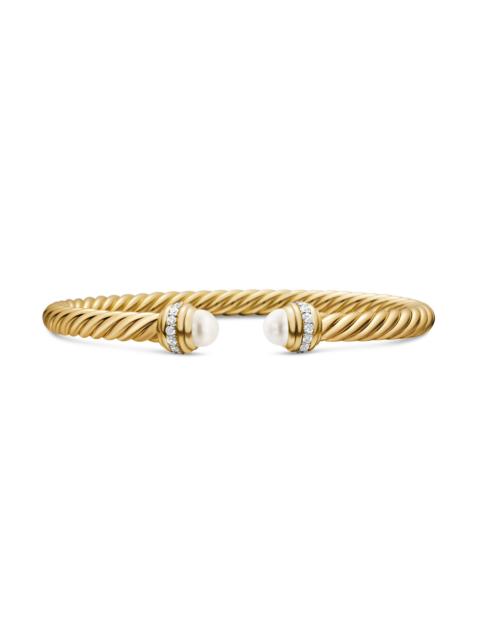 DAVID YURMAN Women's Classic Cablespira Bracelet in 18K Yellow Gold - Pearl