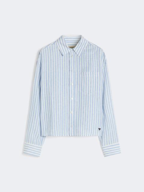 WEEKEND Max Mara Linen canvas boxy shirt - LIGHT BLUE