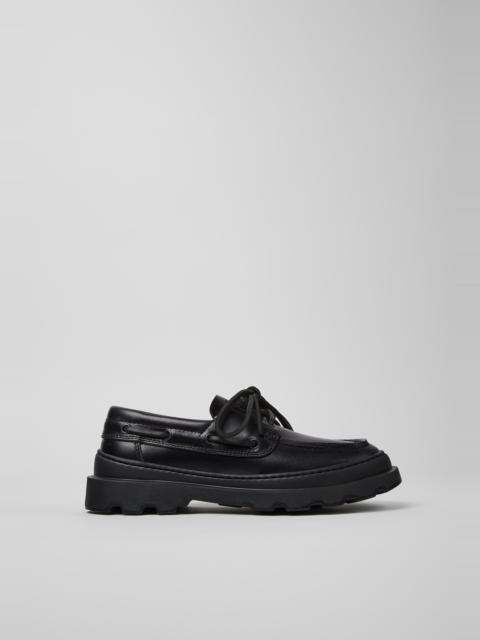 CAMPER Brutus+ Black Leather Shoes for Women.