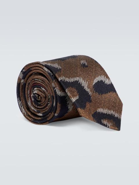 Dries Van Noten Silk and cotton tie