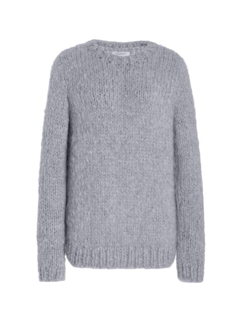GABRIELA HEARST Lawrence Knit Sweater in Heather Grey Welfat Cashmere