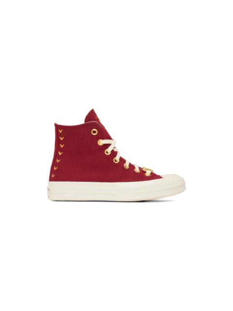 Red Chuck 70 Hearts Sneakers