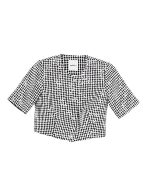 Sandro houndstooth-pattern jacket