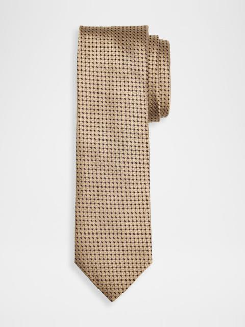 Canali Men & apos;s Tonal Jacquard Silk Tie