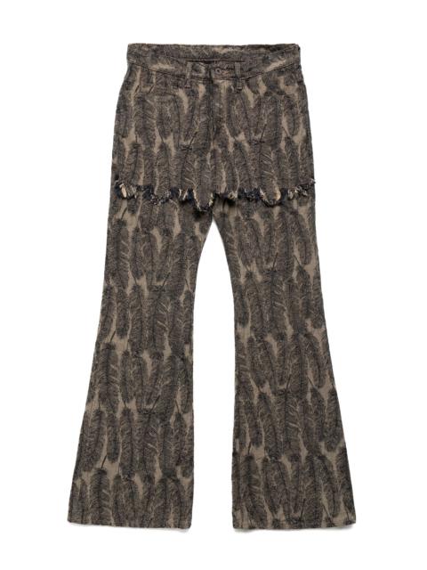 Kapital 12oz MAGPIE DENIM 5P APRON-OKABELLBO - Black x Beige