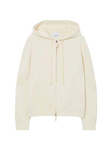 zip-up drawstring hoodie