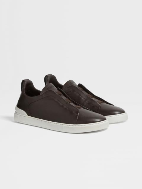 DARK BROWN SECONDSKIN TRIPLE STITCH™ SNEAKERS