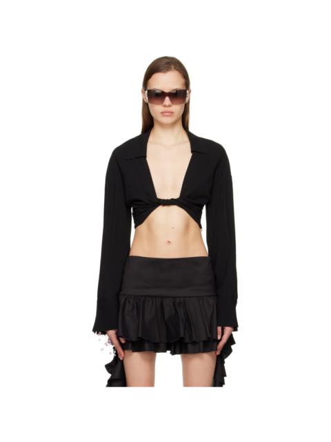 Blumarine Black Twisted Shirt