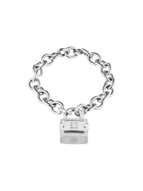 Bb Padlock Bracelet in Silver/antique Silver