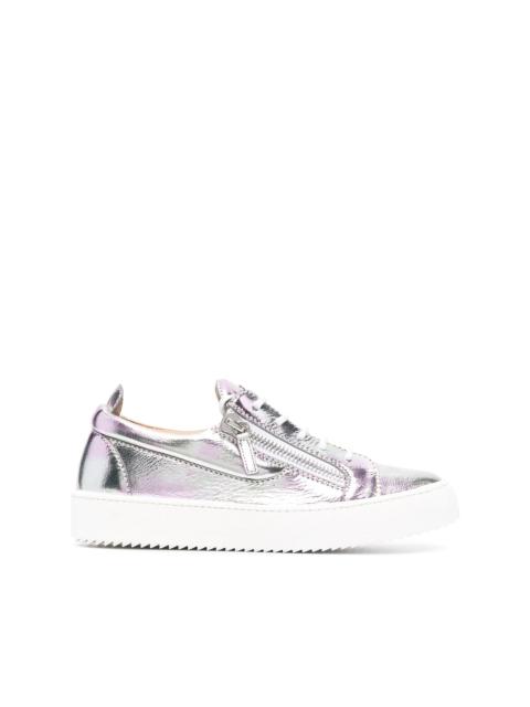 Giuseppe Zanotti metallic leather low-top sneakers