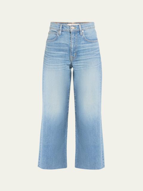 SLVRLAKE Grace Wide Ankle Jeans with Raw Hem