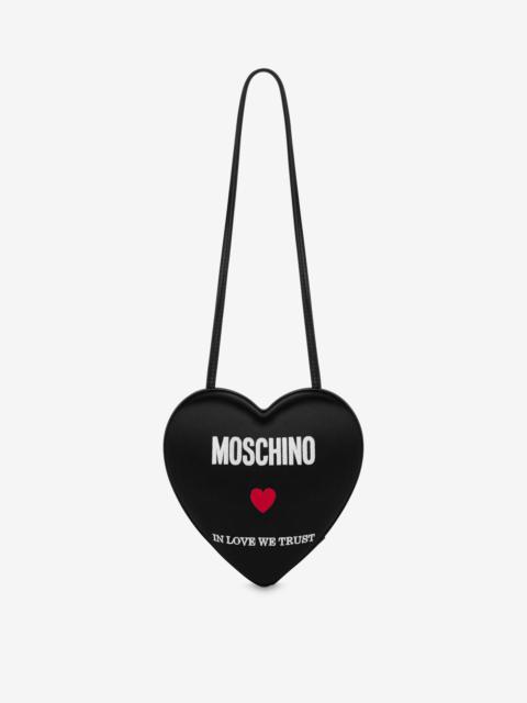 IN LOVE WE TRUST MOSCHINO HEARTBEAT SHOULDER BAG