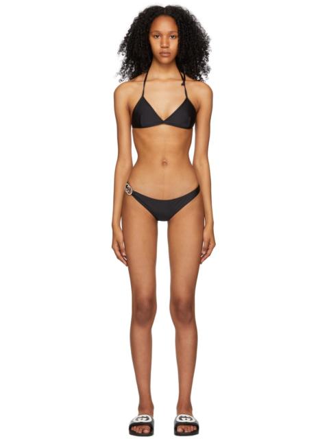 GUCCI rhinestone interlocking G bikini set