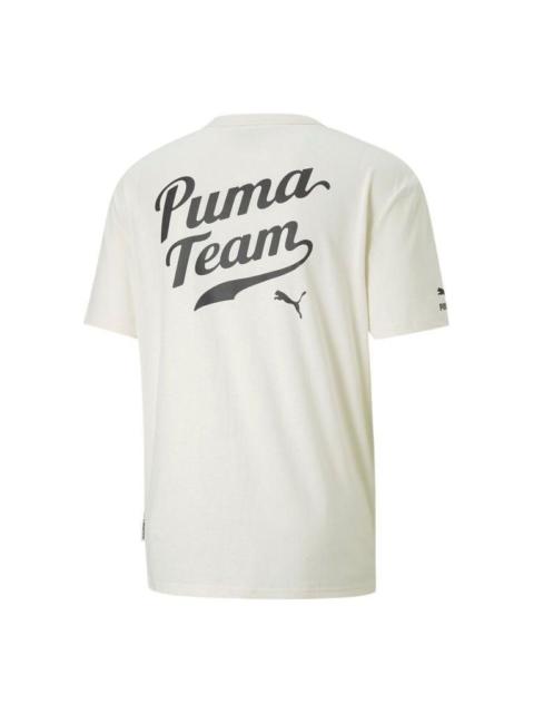 PUMA Word Team Graphic Tee 'White' 536929-65