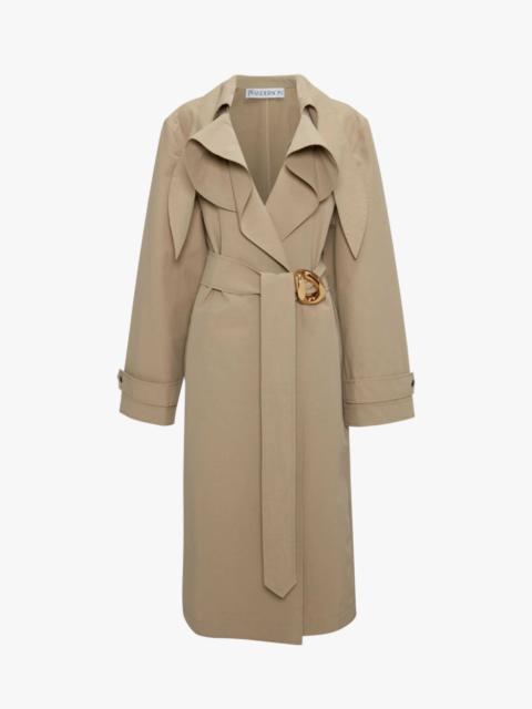 JW Anderson EXAGGERATED COLLAR CHAIN LINK TRENCH