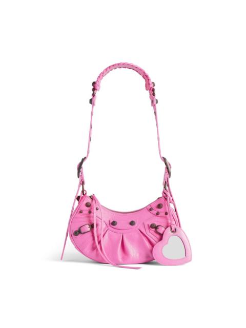 BALENCIAGA Women's Le Cagole Shoulder Bag Xs in Glossy Pink