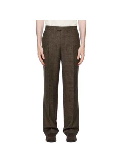 AMI Paris Brown Houndstooth Balloon Trousers